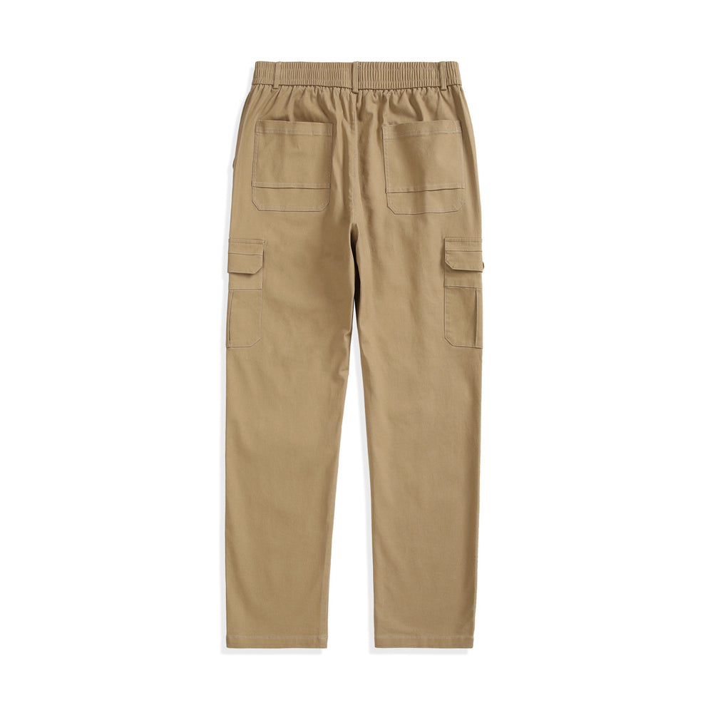 Herren Gerade geschnittene Cargo-Hose mit elastischem Bund und aufgesetzten Klappentaschen Shop Nory