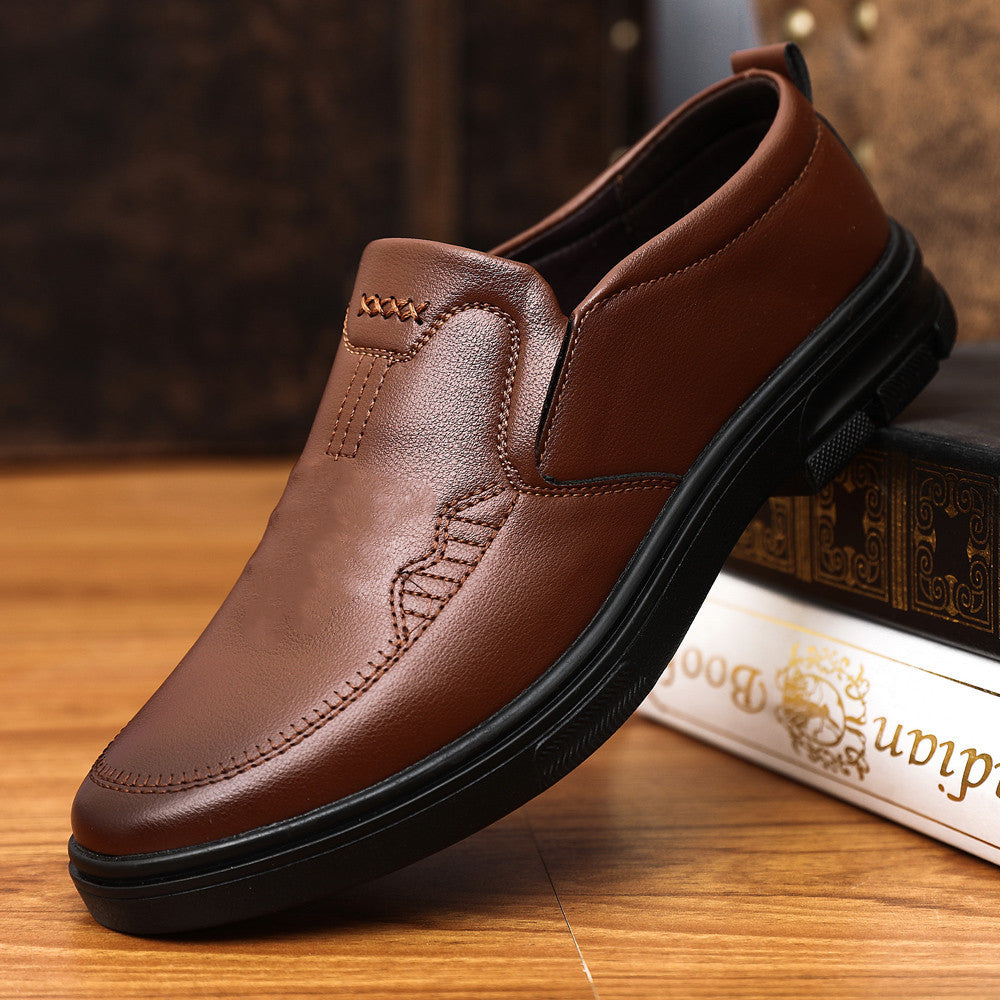 Herren Klassische Slip-On Lederschuhe mit gepolsterter Laufsohle Shop Nory
