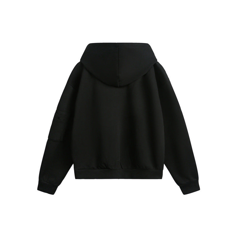 Unisex Oversize Kapuzen-Zipjacke mit Drachenprint und Ärmeltasche Shop Nory