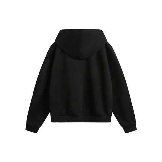 Unisex Oversize Kapuzen-Zipjacke mit Drachenprint und Ärmeltasche Shop Nory