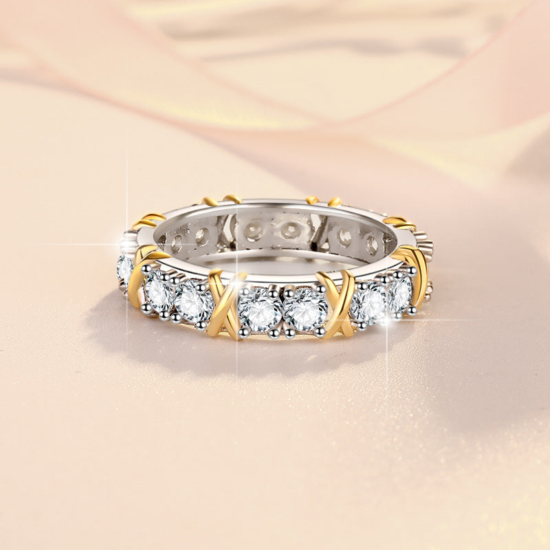 Damen eleganter Zirkonia-Ewigkeit-Ring mit filigraner Fassung Shop Nory