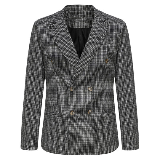 Herren Doppelreihiges Tweed-Sakko mit markantem Revers und taillierter Silhouette Shop Nory