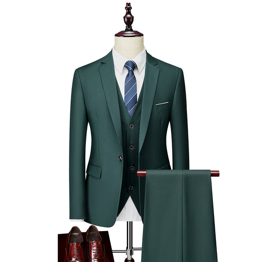Herren Dreiteiliger Slim-Fit Businessanzug mit Weste und schmaler Silhouette Shop Nory