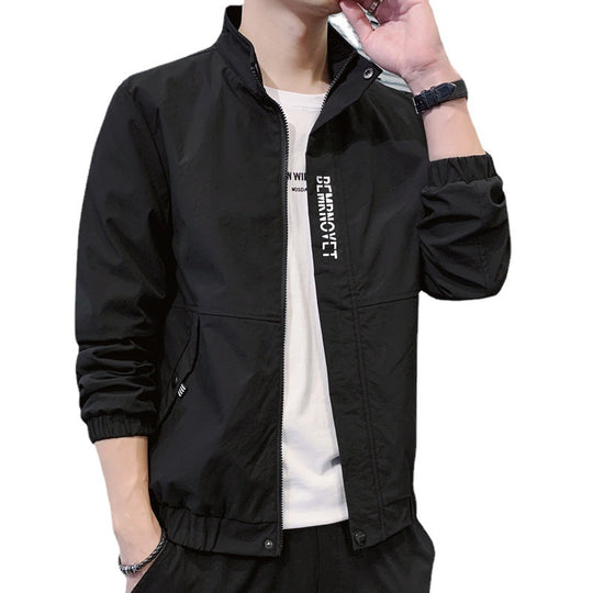 Herren Leichter Bomberblouson mit Stehkragen, elastischem Saum und Pattentaschen Shop Nory