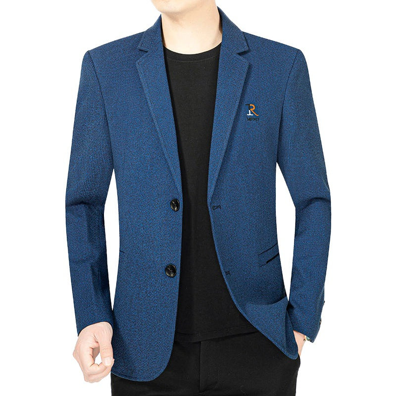 Herren Strukturierter Strickblazer mit Reverskragen und aufgesetzten Taschen Shop Nory