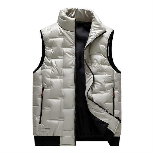 Herren Gesteppte Thermo‑Steppweste mit hohem Stehkragen, winddichter Mikrofaser‑Außenlage und verdeckten Reißverschlusstaschen Shop Nory