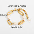 Damen Armband mit eleganten Perlen und modischen Verbindungselementen Shop Nory