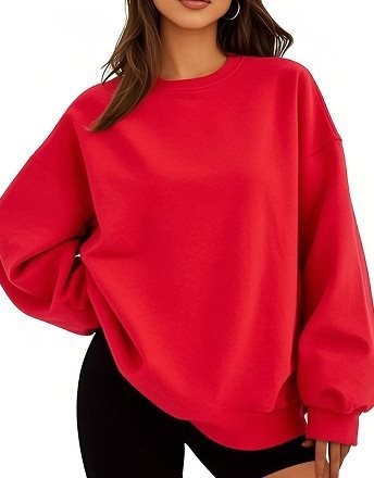 Damen Oversized Sweatshirt mit Rundhalsausschnitt, extraweichem French‑Terry und überschnittener Schulter Shop Nory