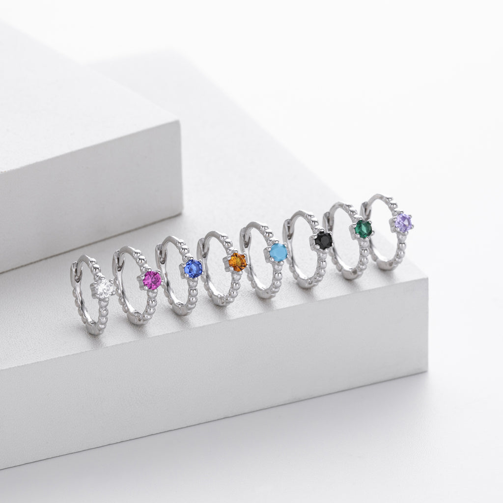 Damen Creolen mit funkelnden Zirkonstein-Akzenten und modernem Design Shop Nory