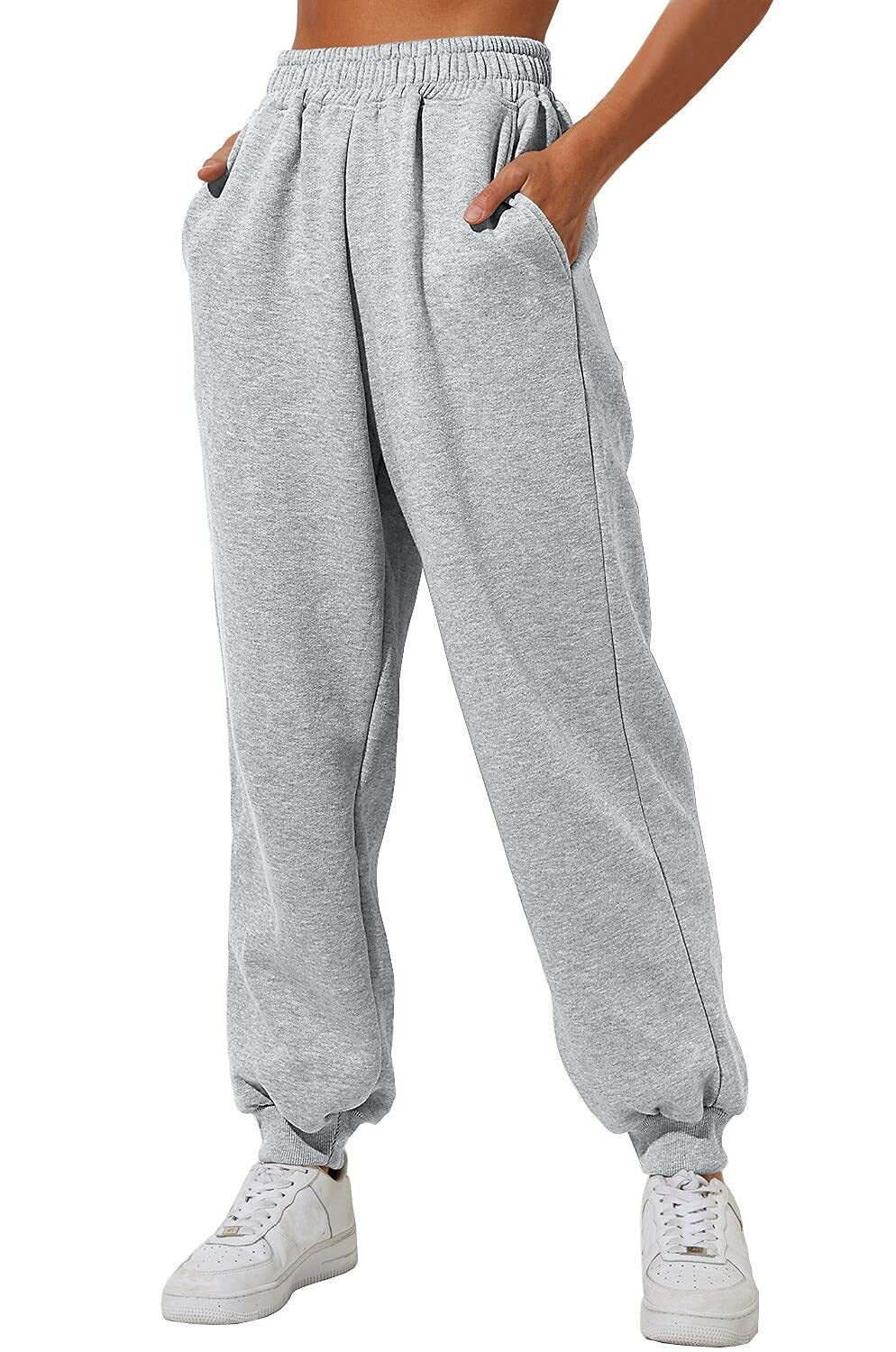 Damen nan weite High‑Waist Jogginghose mit soften Bügelfalten, elastischem Komfortbund und gerippten Knöchelbündchen Shop Nory