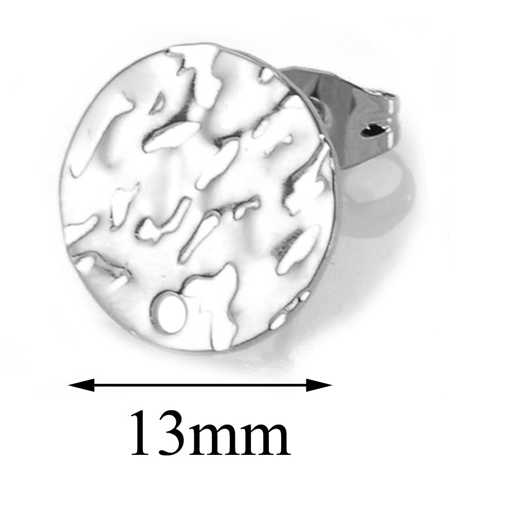 Damen Ohrstecker mit strukturierter Oberfläche aus hochwertigem Metall Shop Nory