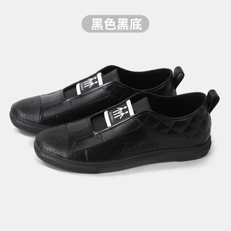 Damen Lässige Slip-On Sneaker in Lederoptik mit gesteppter Fersenpartie und kontrastierter Gummisohle Shop Nory