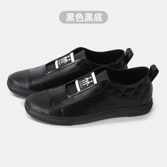 Damen Lässige Slip-On Sneaker in Lederoptik mit gesteppter Fersenpartie und kontrastierter Gummisohle Shop Nory