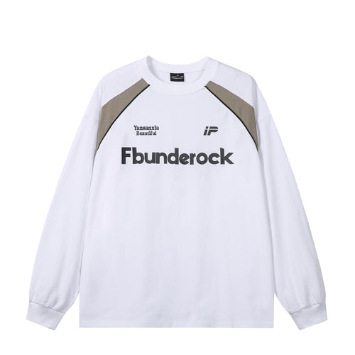 Unisex Oversize-Sweatshirt mit Raglan-Kontrasteinsätzen und großflächigem Frontprint Shop Nory