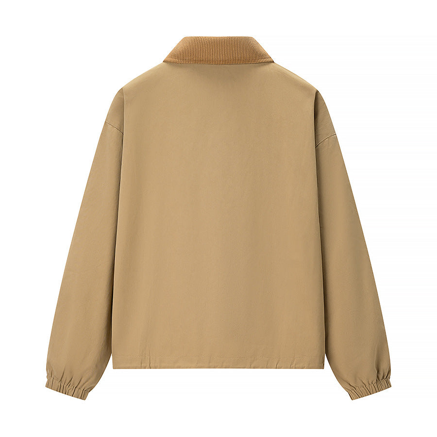 Damen Kurzjacke im Workwear-Stil mit Kordkragen, Reißverschluss und aufgesetzten Brusttaschen Shop Nory