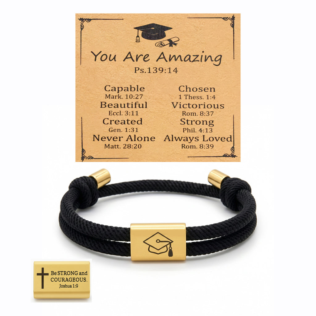 Damen Motivationsarmband mit symbolischen Graduation-Anhängern Shop Nory