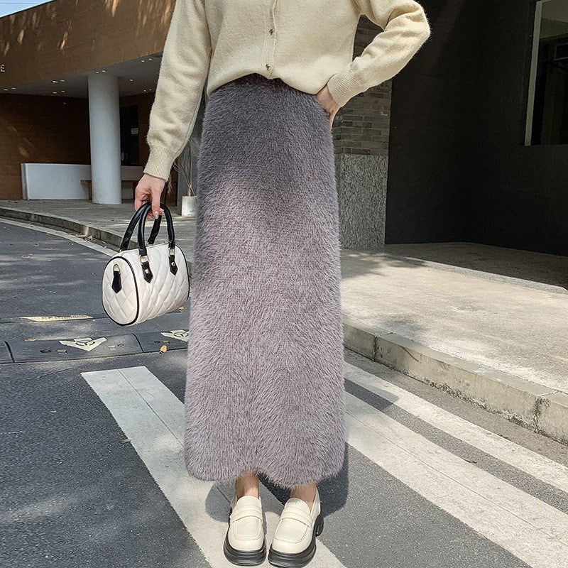 Damen Elegante Maxiskirt mit hohem Bund Shop Nory