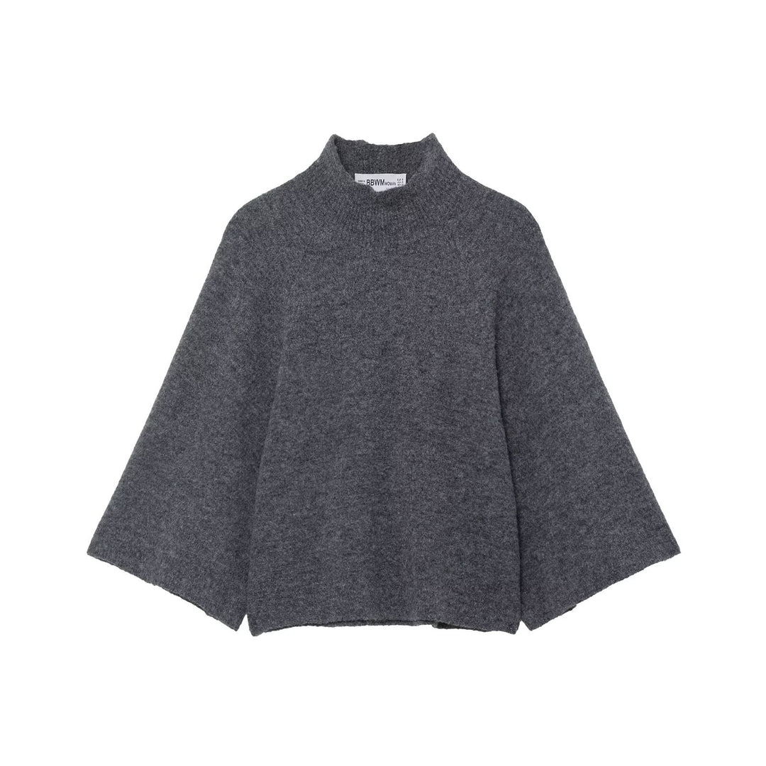 Damen Oversize Strickponcho mit Stehkragen und weitem Swing‑Schnitt Shop Nory