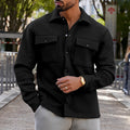Herren lässige Hemdjacke mit praktischen Brusttaschen und strukturiertem Design