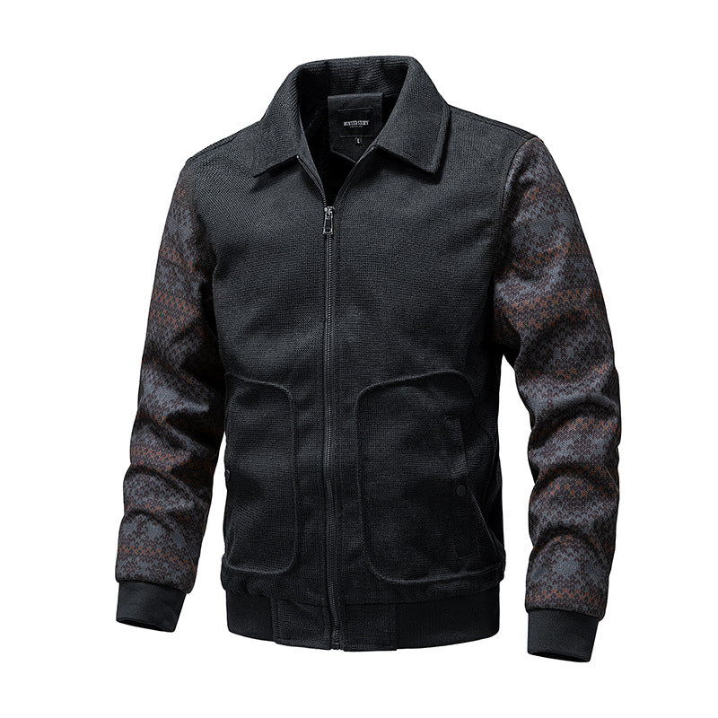 Herren Strickblouson mit Reißverschluss und Norwegerärmeln Shop Nory