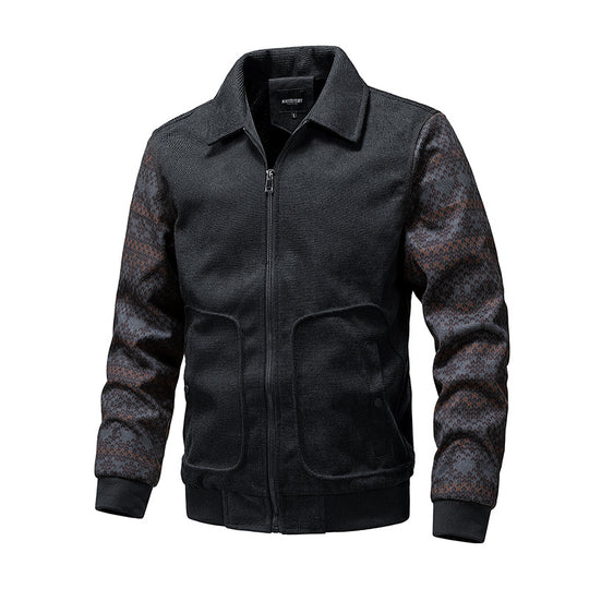 Herren Strickblouson mit Reißverschluss und Norwegerärmeln Shop Nory