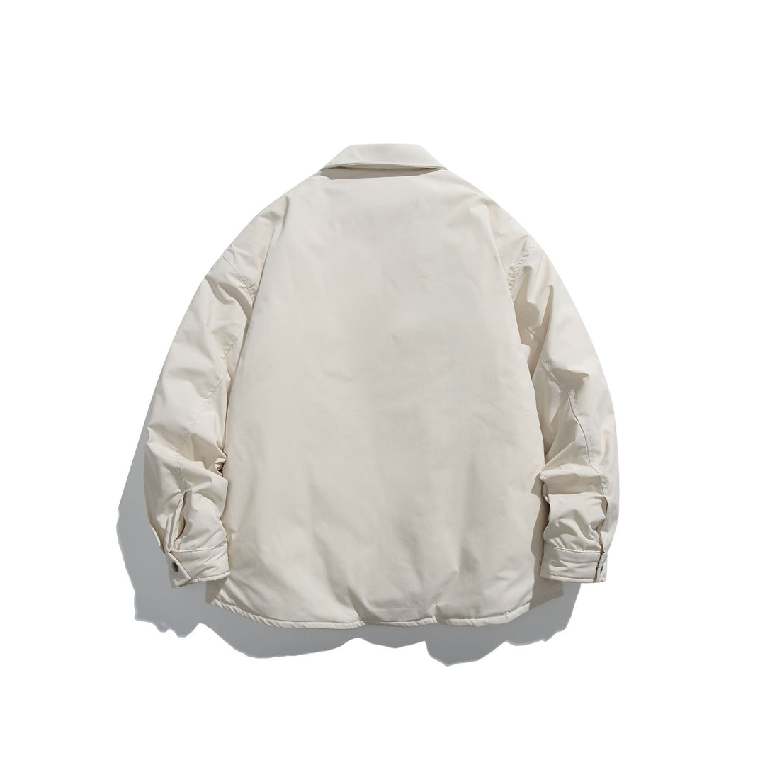 Unisex Wattierte Coach-Jacke mit Karofutter und Druckknopfleiste Shop Nory