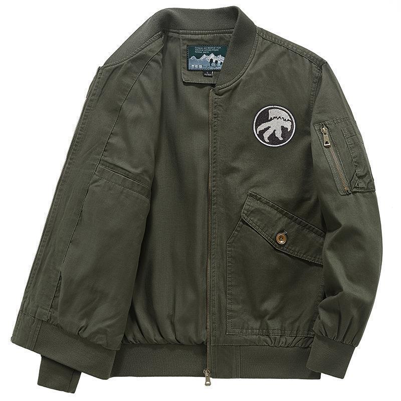 Herren Leichte Flight-Bomberjacke im Utility-Canvas mit Ärmeltasche und aufgesetzten Klappentaschen Shop Nory