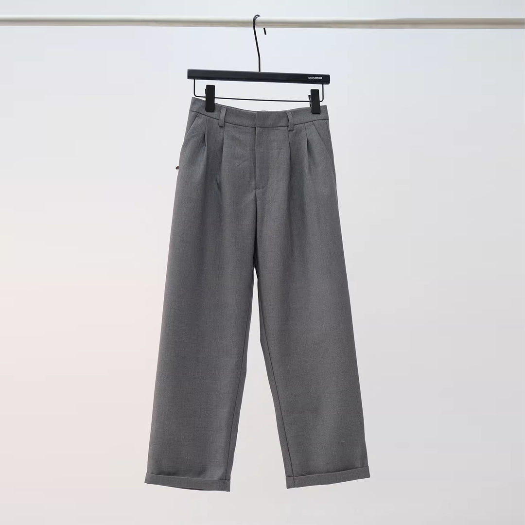 Damen weite Stoffhose mit eleganten Falten Shop Nory