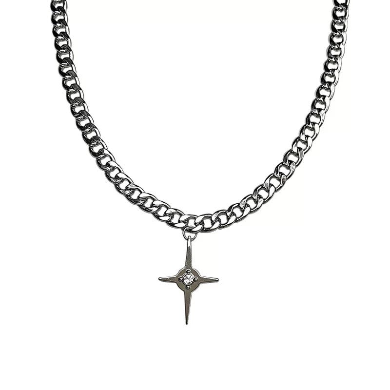 Damen Kette mit modernem Sternenanhänger und hochwertigem Gliederdesign Shop Nory
