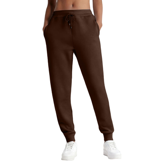 Damen nan schmale High‑Waist Sweat-Jogginghose mit hohem Komfortbund, verstellbarem Kordelzug und elastischen Knöchelbündchen Shop Nory