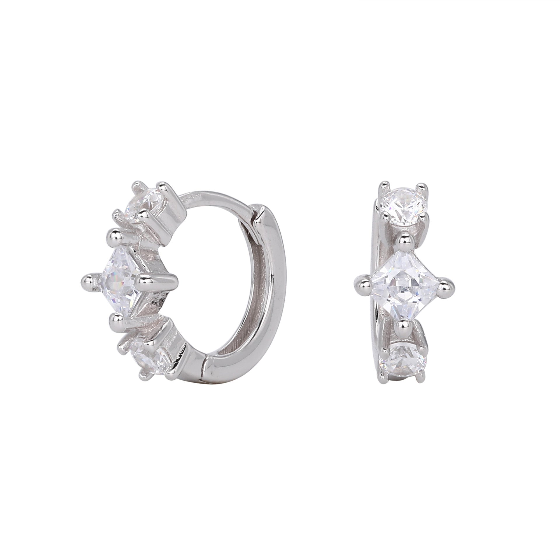 Damen Luxuriöse Ohrhänger aus 925 Sterling Silber mit funkelndem Zirkon Shop Nory