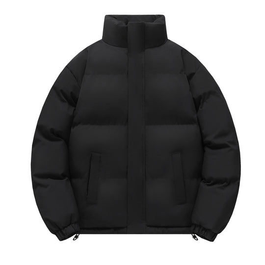Herren Kurz geschnittene stark wattierte Steppjacke mit hohem Stehkragen und Kordelzugsaum Shop Nory