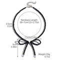 Damen Kette mit funkelndem Schleifenanhänger Shop Nory