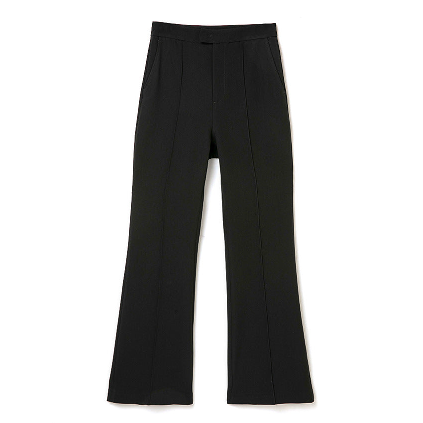 Damen High-Waist-Hose mit weitem Schlag und Bügelfalte Shop Nory