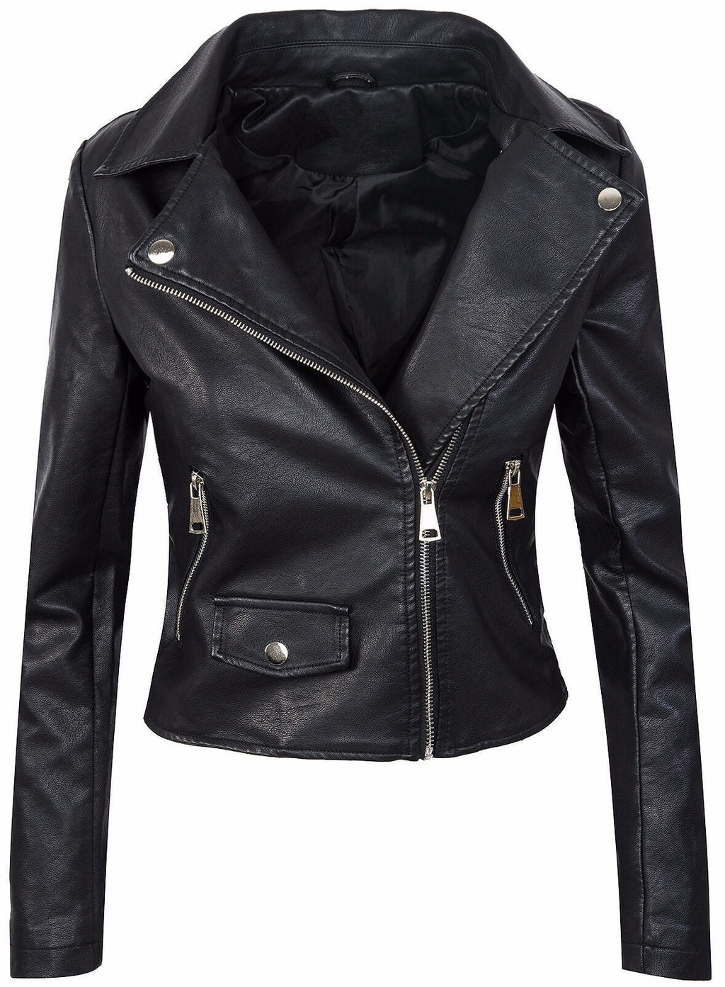 Damen stylische Bikerjacke aus hochwertigem