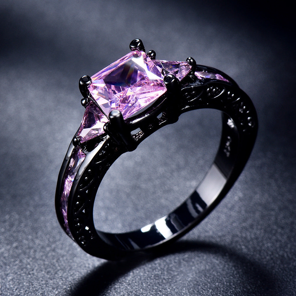Damen Ring mit funkelndem grünem Zirkon und eleganter Edelstahlfassung Shop Nory