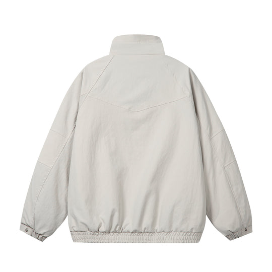 Unisex Kurz geschnittene Boxy-Pufferjacke mit hochschließendem Kragen und Teddy-Innenfutter Shop Nory