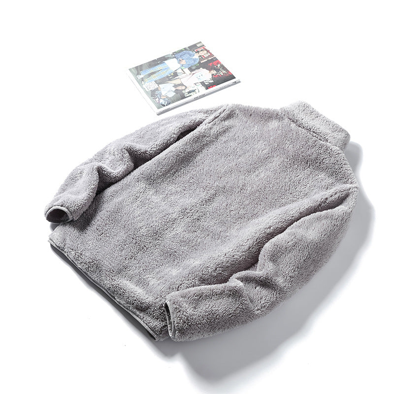 Damen Kuschelige Teddy-Fleecejacke im Oversize-Style mit Stehkragen und Reißverschluss Shop Nory