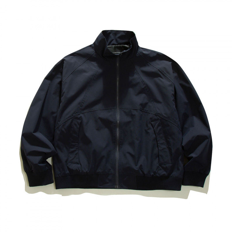 Herren Leichte Boxy-Trainingsjacke mit Stehkragen, Raglanärmeln und geripptem Saum Shop Nory