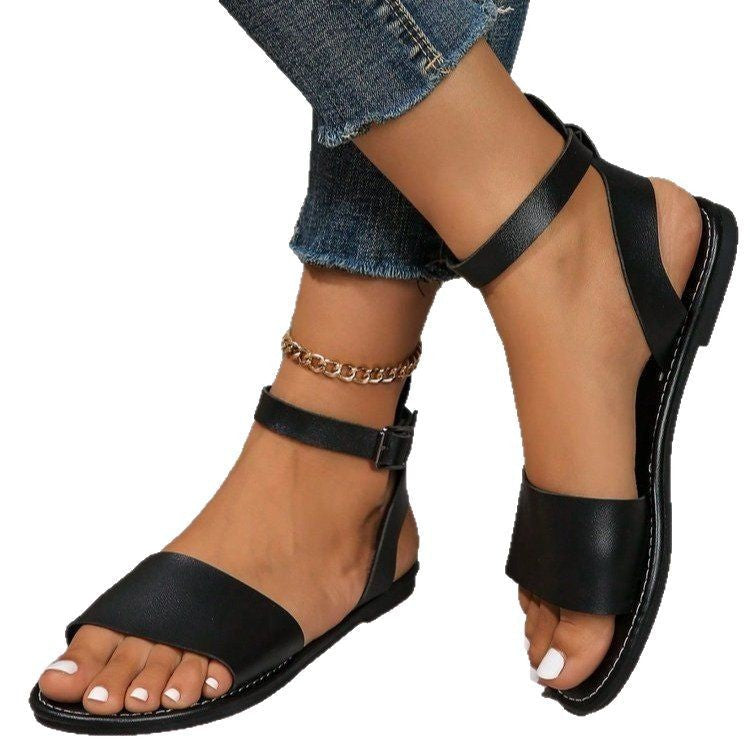Damen elegante Riemchen-Sandalen mit verstellbarem Riemendesign