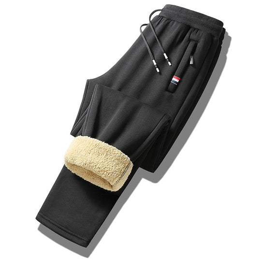 Herren Fleecegefütterte Jogginghose mit Teddyinnenfutter, Kordelzug und schmaler Bündchenpassform Shop Nory