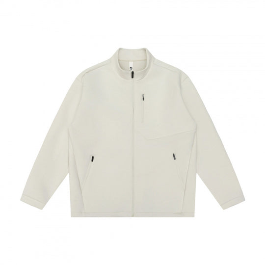 Unisex Boxy-Fleece-Zipjacke mit hohem Stehkragen, Brusttasche und verdecktem Frontreißverschluss Shop Nory