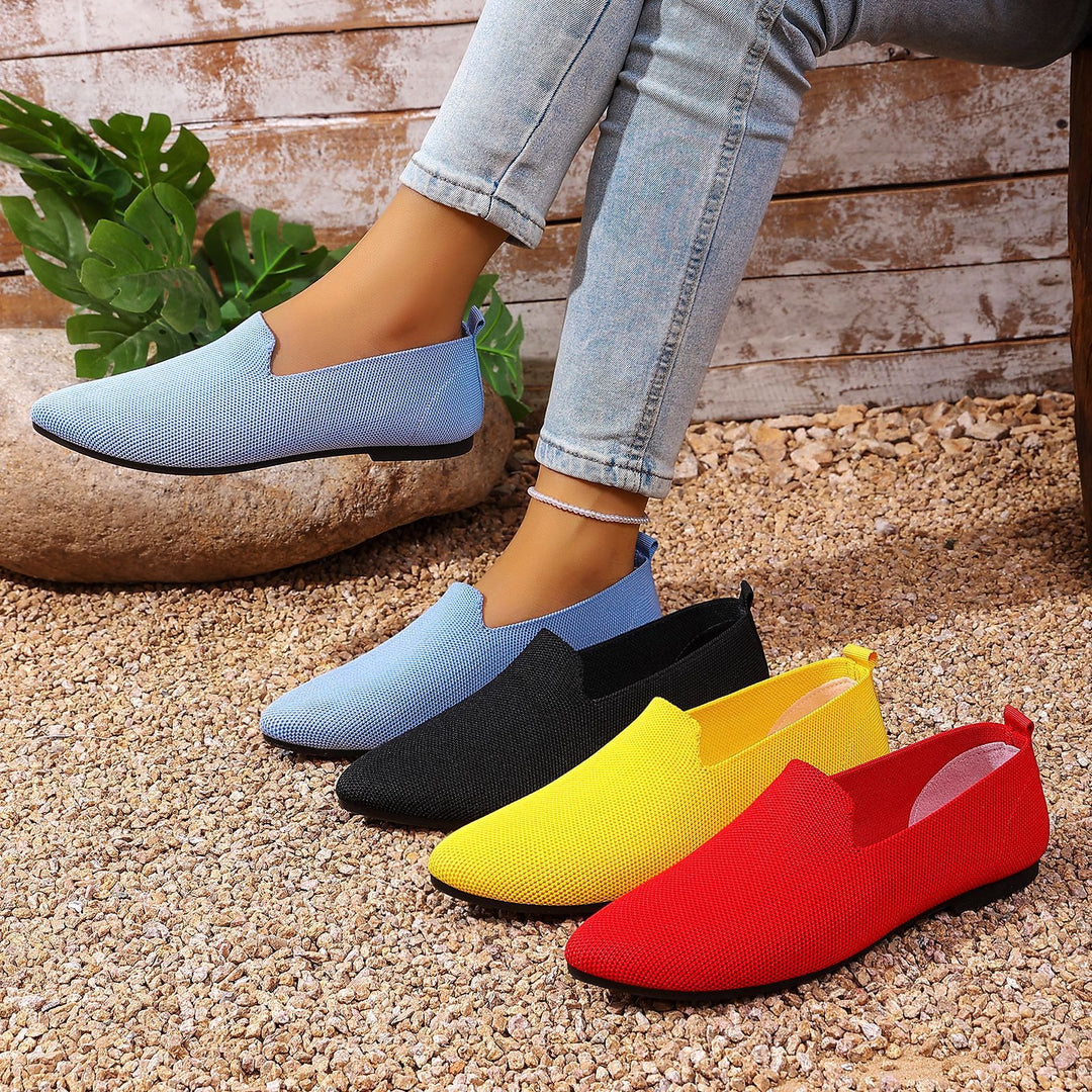 Damen nan leichte gestrickte Slipper mit Memory-Fußbett und rutschfester Sohle Shop Nory