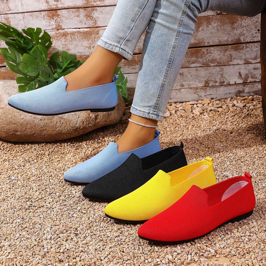 Damen nan leichte gestrickte Slipper mit Memory-Fußbett und rutschfester Sohle Shop Nory