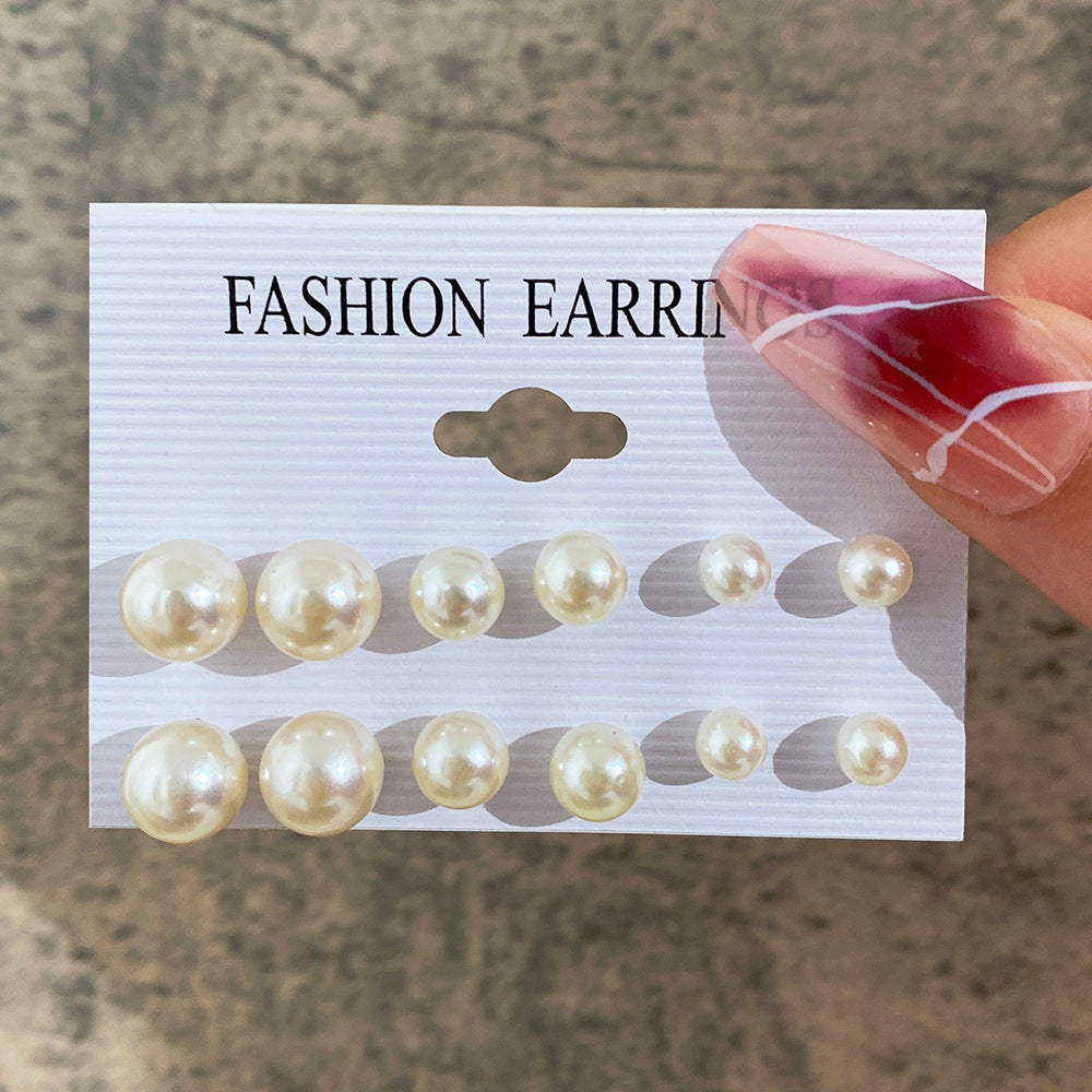 Damen Ohrstecker Set mit eleganten Perlenvariationen Shop Nory