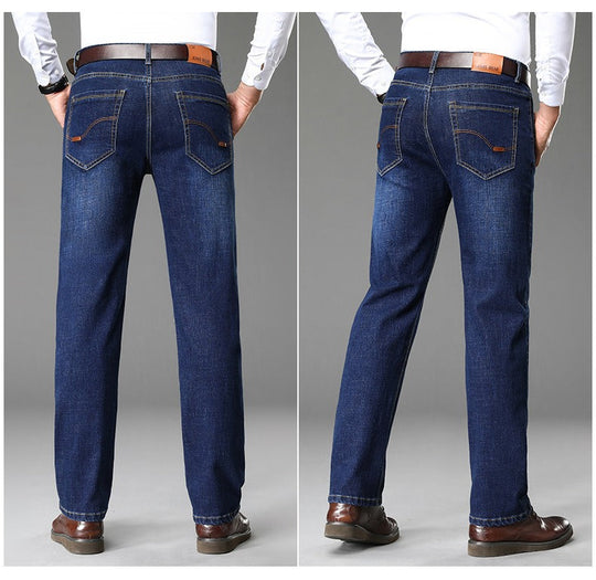 Herren klassische Jeans im lässigen Business-Stil mit besonders bequemer Passform