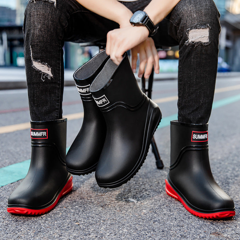 Damen Kurzschaftige Regenstiefeletten mit verstellbarem Zugband und reflektierendem Saum Shop Nory