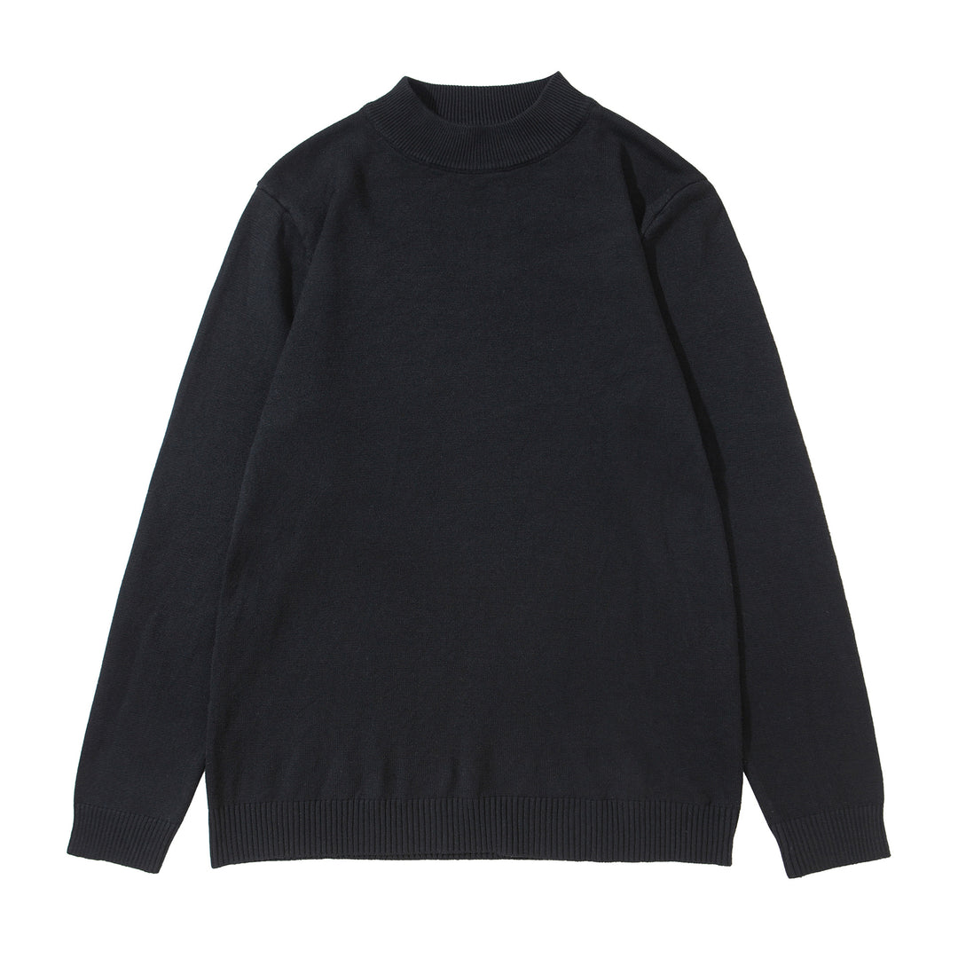 Unisex Minimalistischer Feinstrick-Mockneck mit extra breitem Rippsaum Shop Nory