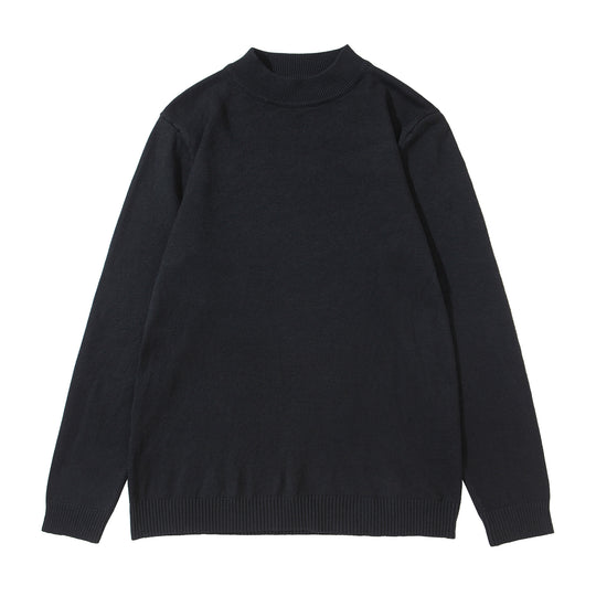 Unisex Minimalistischer Feinstrick-Mockneck mit extra breitem Rippsaum Shop Nory