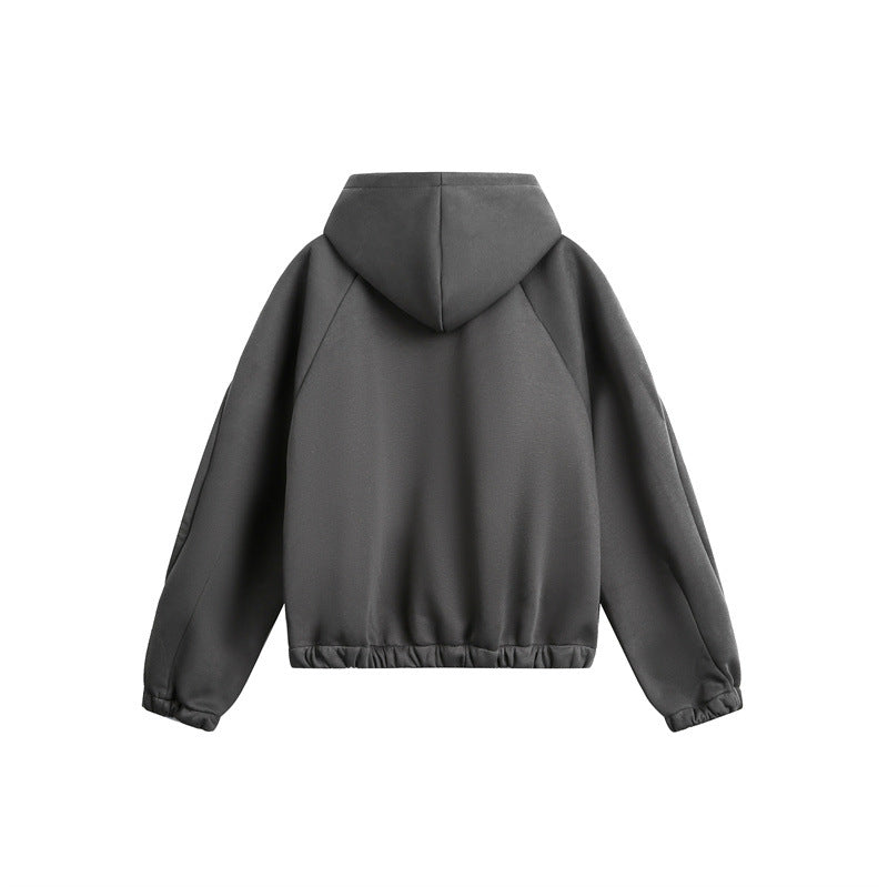 Unisex Leicht wattierte Kapuzen-Zipjacke im kastigen Boxy‑Cut Shop Nory